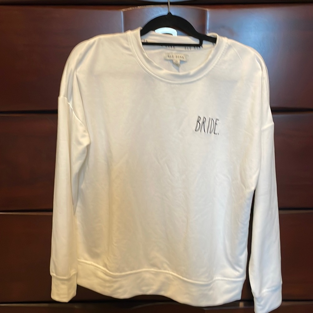 Rae Dunn BRIDE white crewneck sweatshirt